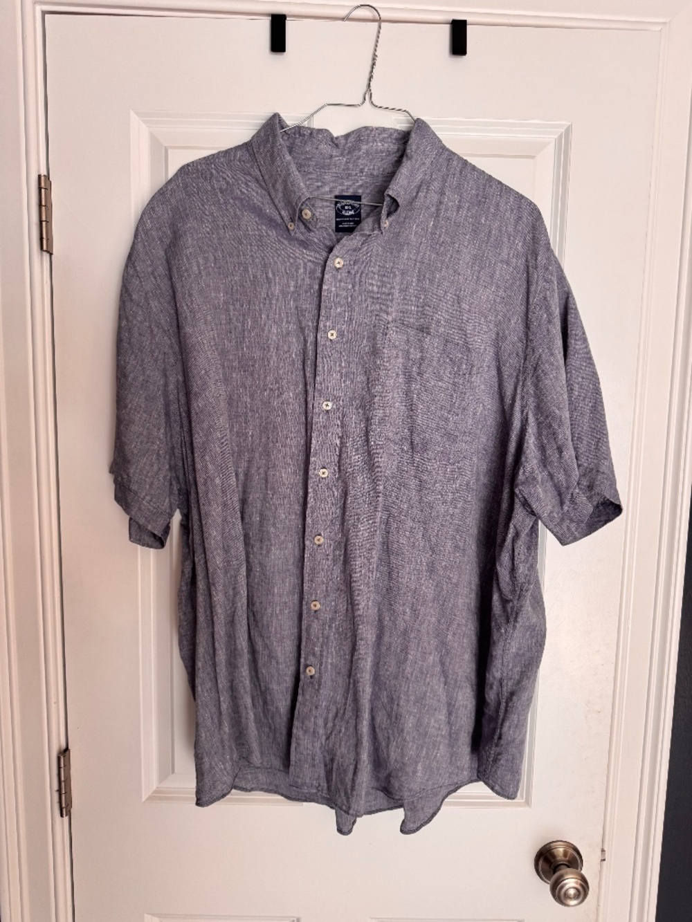 Brooks Brothers Short-Sleeve, Barid McNutt Linen Sports Shirt. Size 3XL